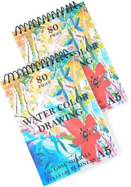 SHARMA BUSINESS Sketch Book 5X8 Inch Artists Sketch Pad 80 Pages Spiral Bound Sketch Pad
