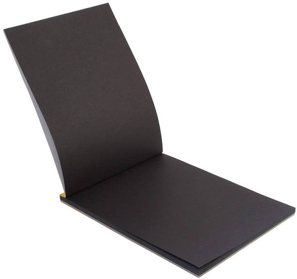Schubert Hardback Black Paper Artists Sketch Book Drawing Pad. A5 Size. 20 Pages. 140 GSM Sketch Pad