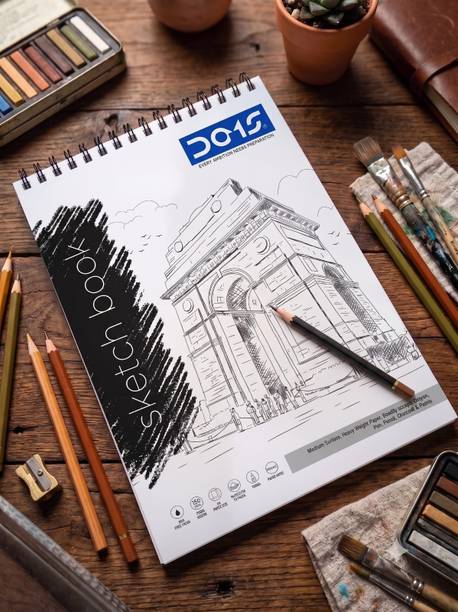 DOMS A4 Spiral Sketch Book | 150 GSM Premium Sketchbook with 72 Pages Sketch Pad