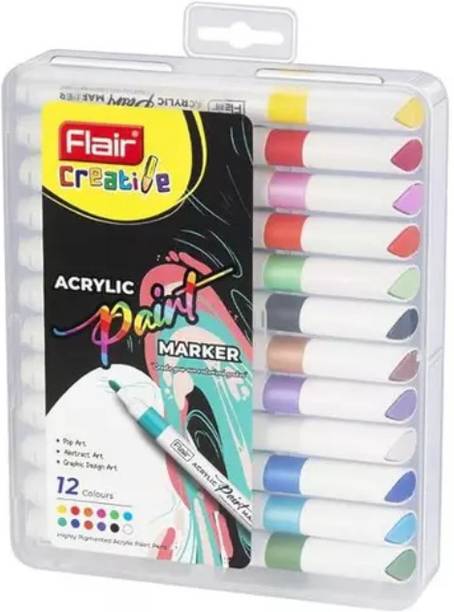 SunriseTrading Acrylic Paint Pen Fine Tip Nib Sketch Pens  with Washable Ink