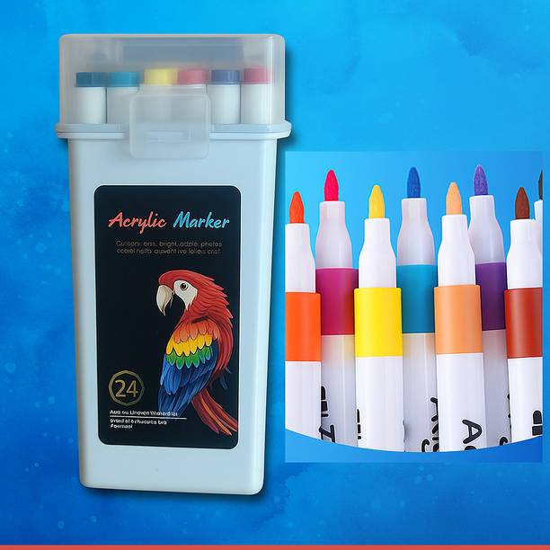 KRUJYAM Acrylic Round Tip Nib Sketch Pens