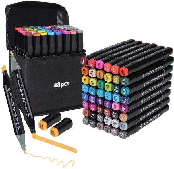 3D METRO SUPER STORE Marker Pen 48 PCS Drawing set Nib Sketch Pens