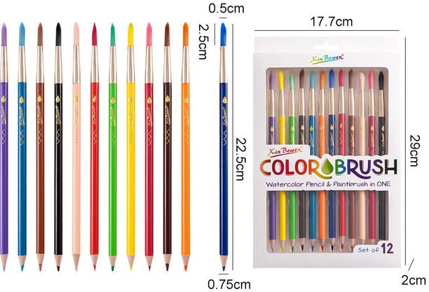 Shivom pencil Flexible Brush Tip & Fine Pencil Tip Nib Sketch Pens