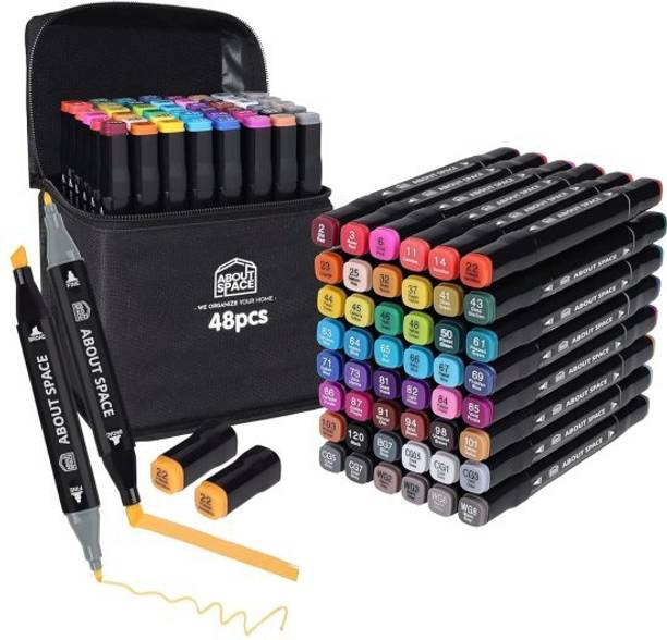TWYN ColorMax Series Dual-tip: Fine nib for detailing and chisel nib for shading and coloring. Nib Sketch Pens