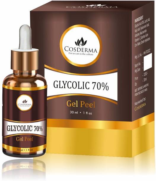 COSDERMA Glycolic Peel 70% – Professional Strength Derma Peel for Skin Exfoliation, Brightening, and Rejuvenation