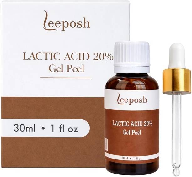 Leeposh Lactic Acid Peel 20% with Glycolic Acid & Vitamin C | AHA Gel for Skin Glow