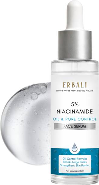 Erbali Niacinamide 5% Face Serum with Hyaluronic Acid for Acne Marks, Oil Control & Skin Brightening | All Skin Types