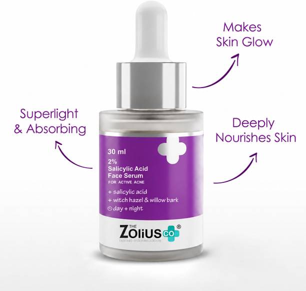 Zolius The Derma Co 2% Salicylic Acid Serum for Acne, Blackheads & Whiteheads Removal