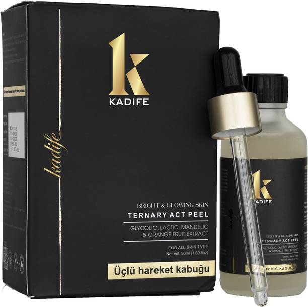 KADIFE AHA BHA Face Peel Serum with Glycolic Lactic Mandelic Acid for Glowing Skin