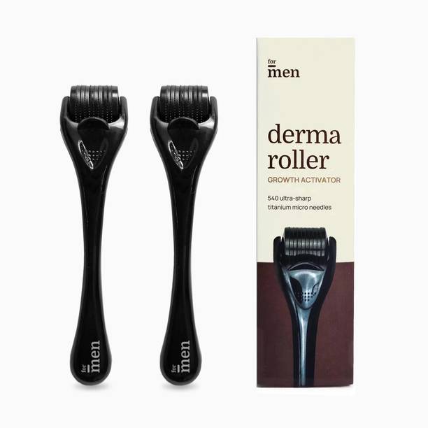 Formen Hair Growth Activator Derma Roller For Hair Growth 0.5 mm with 540 Titanium Needles Pack of 2