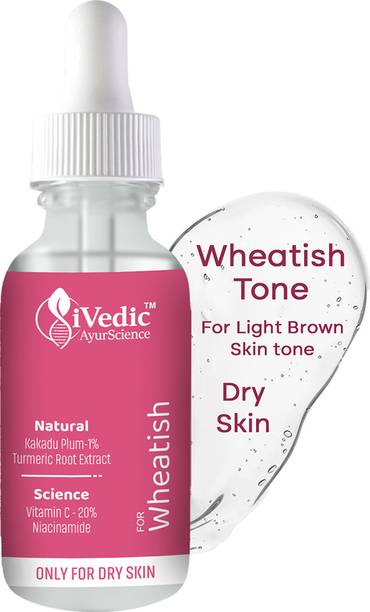 iVedic AyurScience Skin Brightening Face Serum - Only For Dry Skin with Wheatish tone