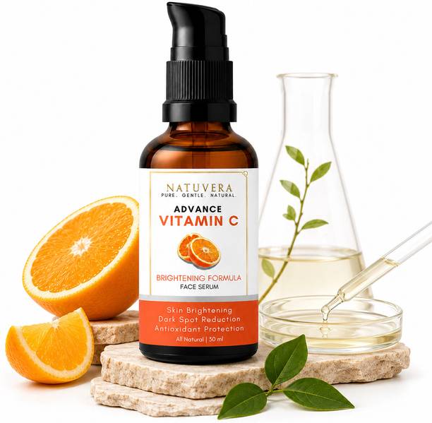 Natuvera Advanced Triple Action Vitamin C, Niacinamide & Hyaluronic Acid Brightening Repair Face Serum |