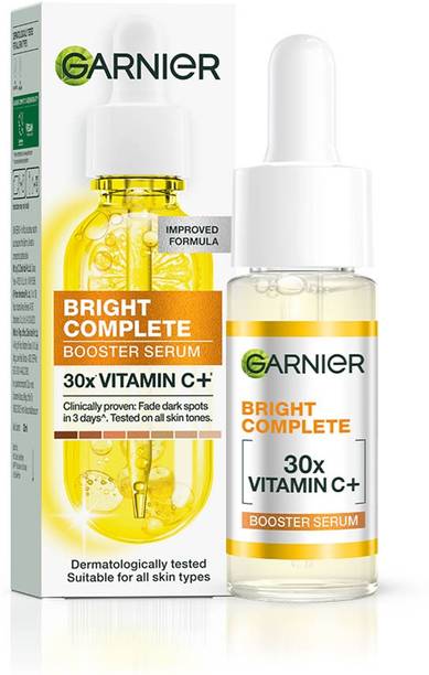 GARNIER Bright Complete 30X Vitamin C Face Serum, Unisex Spot reduction and glowing Skin