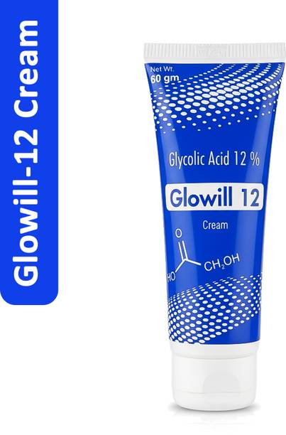 GLOWILL Glycolic Acid 12% Cream for Deep Exfoliation, Smooth Skin, and Acne Scar Removal