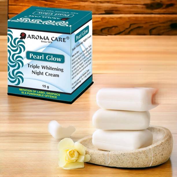 aroma care pearl glow skin whitening night cream whitening brightening men women 15 gm
