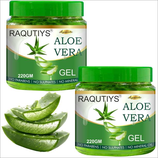 RAQUITYS Aloe Vera Gel for Face and hair, Moisturizing Skin - 440gm