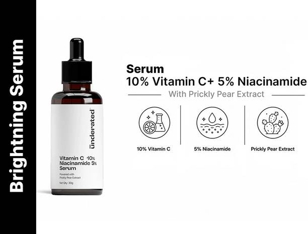 UNDERATED 10% Vitamin C, 5% Niacinamid Serum Powered with Prickly Pear Extract