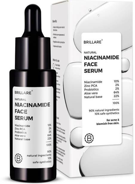BRILLARE 10% Niacinamide Face Serum for Oily & Acne Prone Skin | Reduces Open Pores