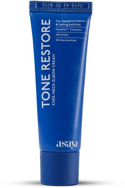 ASAYA Tone Restore Body Cream for Dark Neck Knees & Elbows with MelaMe, Men & Women
