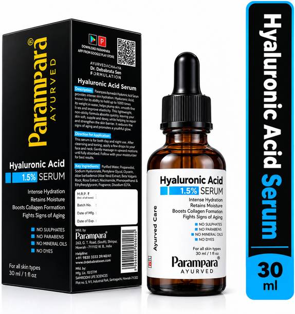 Parampara Ayurved 1.5% Hyaluronic Acid Face Serum Skin Hydration with Glowing & Radiant Soft Skin