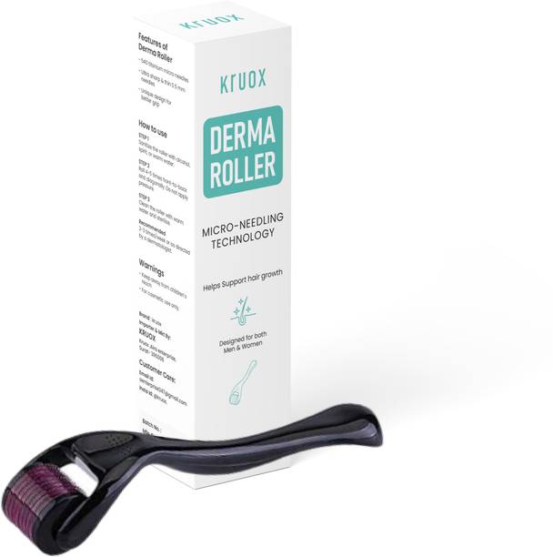 Kruox derma roller for hair growth 0.5 mm with 540 | repairs damaged hair for men &women