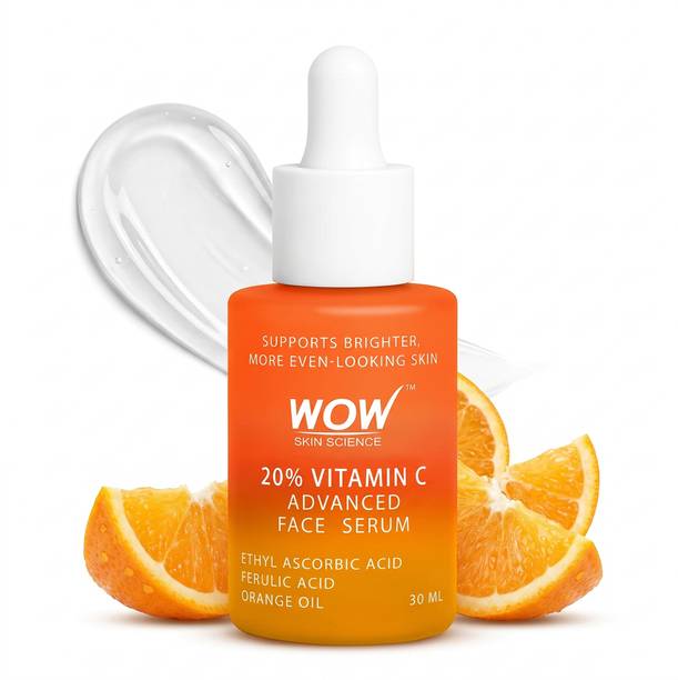 WOW SKIN SCIENCE 20% Vitamin C Advanced Face Serum with Ferulic Acid & Orange Oil