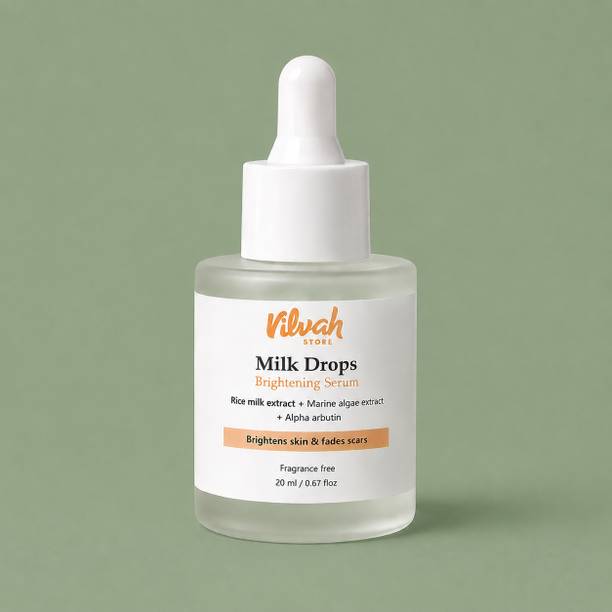 CEVLON Vilvah Milk Drops Brightening Serum Rice Milk Extract & Alpha Arbutin | Dark Spot & Pigmentation Care (30 ml)