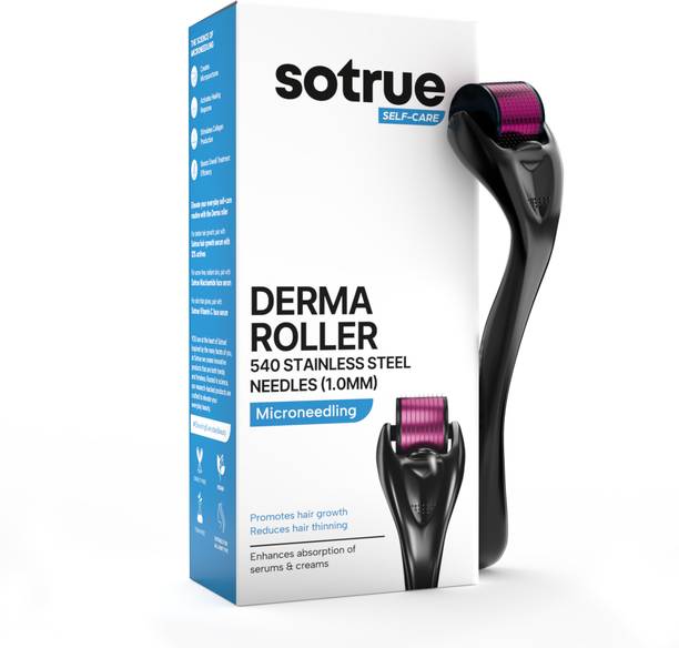 सो ट्रू Derma Roller For Hair Growth 1 mm with 540 Titanium Needles