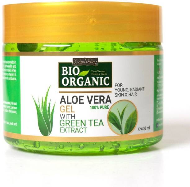 Indus Valley 100% Bio Organic Aloe Vera Gel For Skin Acne, Scars, Dark spots Face & Hair Care