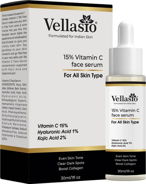 vellasio 15% Vitamin C Face Serum With Hyaluronic acid & Kojic Acid
