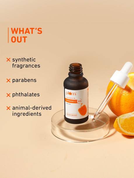 Plum 15% Vitamin C Face Serum For Glow | Fades Dark Spots | Dermat-Tested