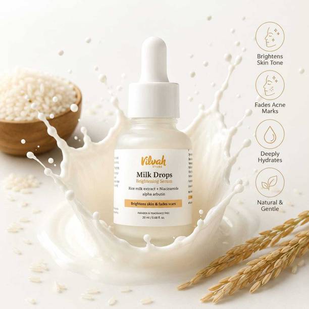 Hegza Vilvah Milk Drops Face Serum 30 ml | Brightening & Hydrating Formula | For Glowing Skin