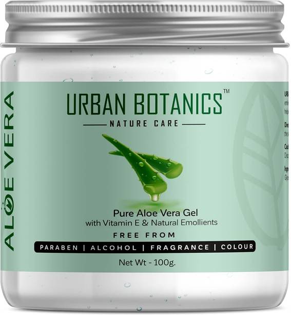 UrbanBotanics Pure Aloe Vera Gel For Skin & Hair With Vitamin E & Natural Emollients (Sulphate/Paraben Free)