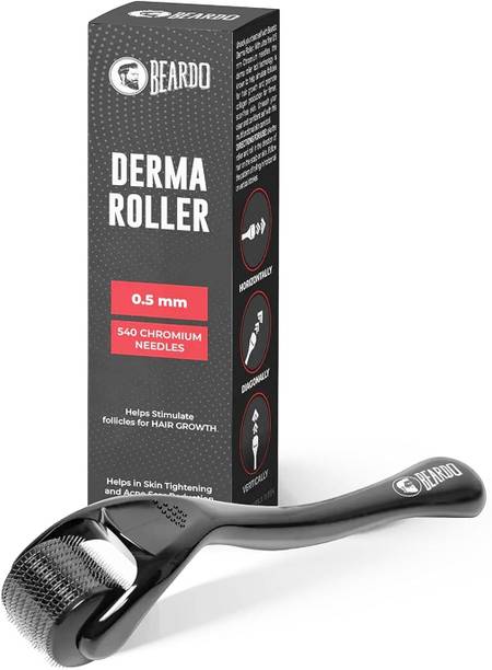 BEARDO Derma Roller for Hair Growth | 540 Chromium Needles|0.5 mm|Dermaroller Hair Fall