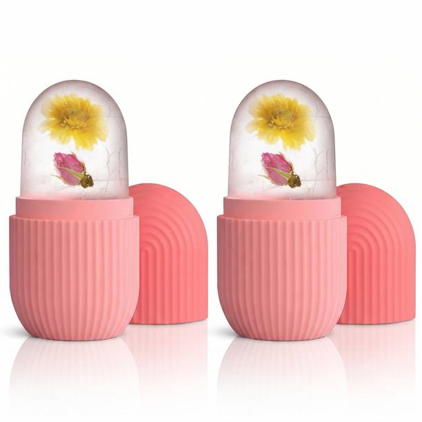 RUGY Face Ice Roller for Men & Women – Reusable & Unbreakable Face Massager for Glowing Skin, Puffy Eyes & Relaxation – Ice Cube Roller for Skin Care (2pc)