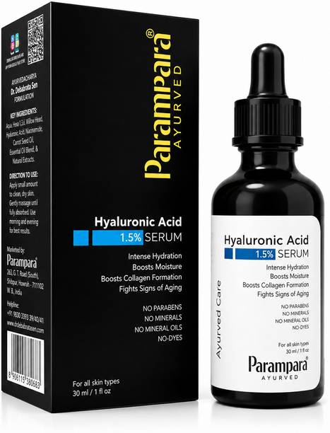 Parampara Ayurved 1.5% Hyaluronic Acid Face Serum Skin Hydration with Glowing & Radiant Soft Skin
