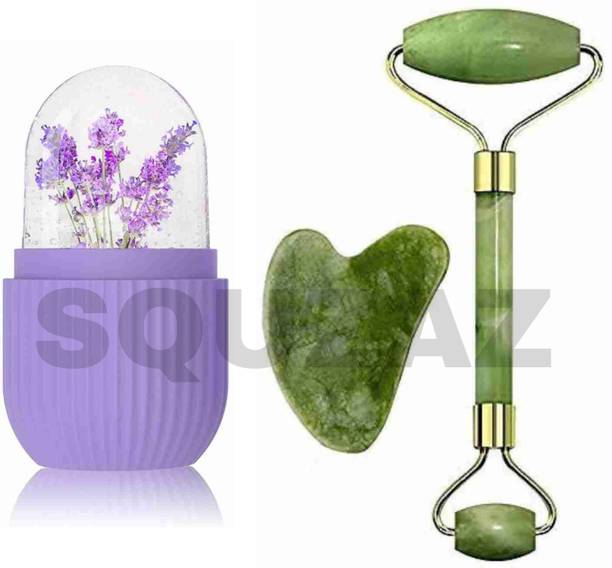 Squzaz Roller Set Facial Combo For Skin Eye Body Ice Cube Roller Women Men Reusable