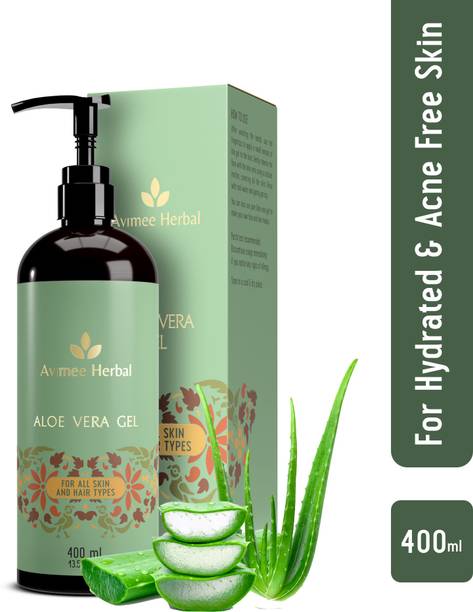 Avimee Herbal Aloe Vera Gel, 99% Pure, For Intense Moisturisation & Acne Free Skin,