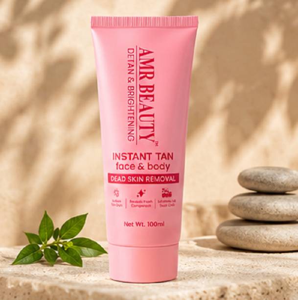 AMR BEAUTY Tan Removal Cream for Face & Body Instant Skin Brightening & Exfoliation