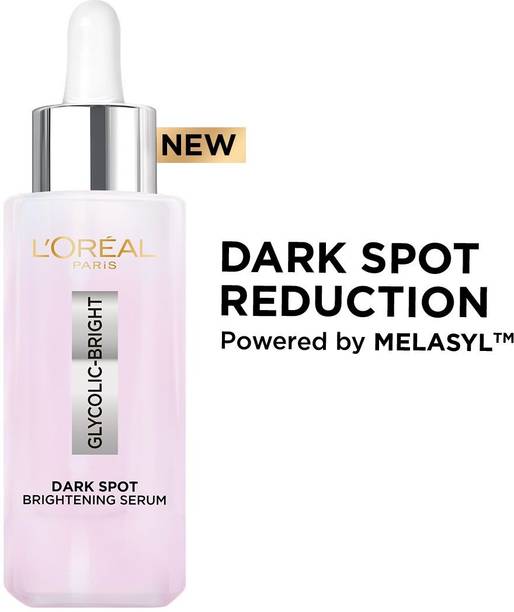 L'Oréal Paris Glycolic Bright 8%[Melasyl+Niacinamide]face serum, helps brighten Dark Spots