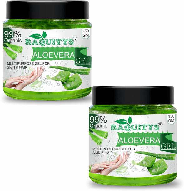 RAQUITYS Aloe Vera Gel For Skin Acne, Scars, Dark spots Face & Hair Care 300gm