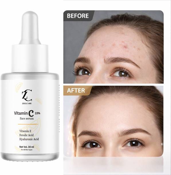 Zeel Care 15% Vitamin C Glow Serum with Green Tea Extract for Brightening Dull Skin, Supporting Clear Looking Complexion and Everyday Skin Refreshing Care