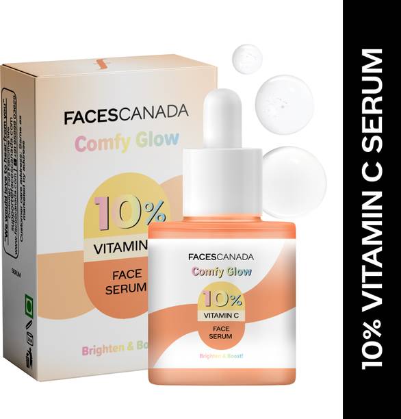 FACES CANADA Comfy Glow 10% Vitamin C Face Serum | Brightens Complexion | Dark Spot Reduction