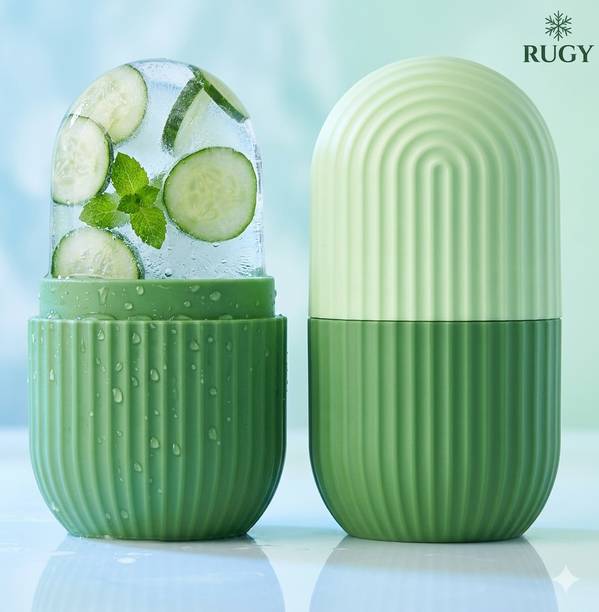 RUGY Ice Roller for Face, Eyes & Neck - Reusable Silicone Facial Massager for Skin Tightening, De-puffing & Pore Shrinkage