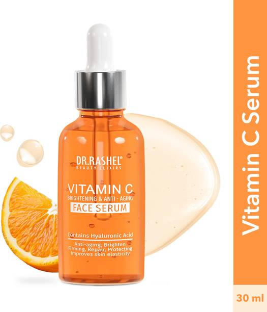 DR.RASHEL Vitamin C Face Serum with Hyaluronic Acid for Glowing Skin & Dark Spots