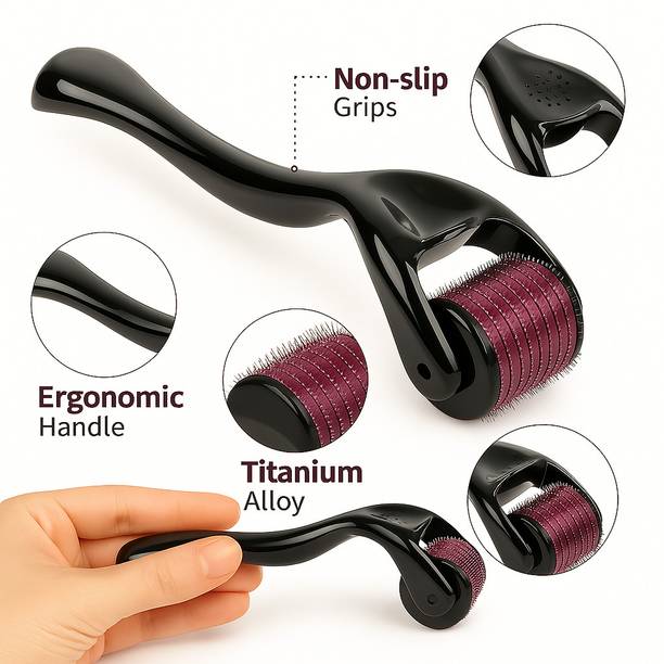 FULAMDE Derma Roller For Hair Growth 0.5 mm with 540 Titanium Needles