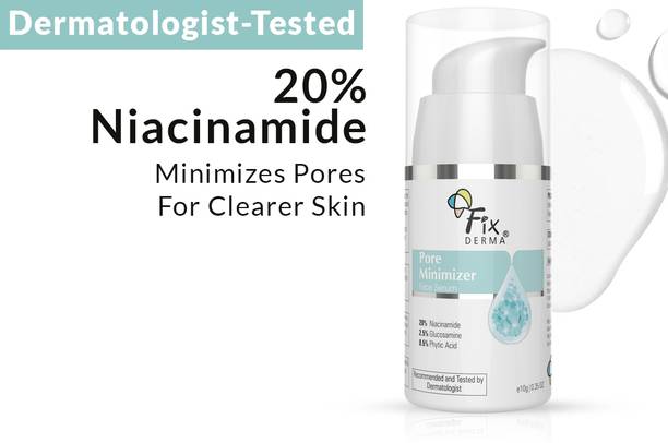 Fixderma 20% Niacinamide Pore Minimizer Face Serum, Tighten Open Pores & Fades Acne scars