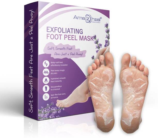 Amazheal Peeling and Exfoliating Foot Peel Mask for Men & Women Baby Soft Feet || Hydrates Dry Feet Removes Dry Skin And Hard Calluses || Foot Mask (Pack Of 1)