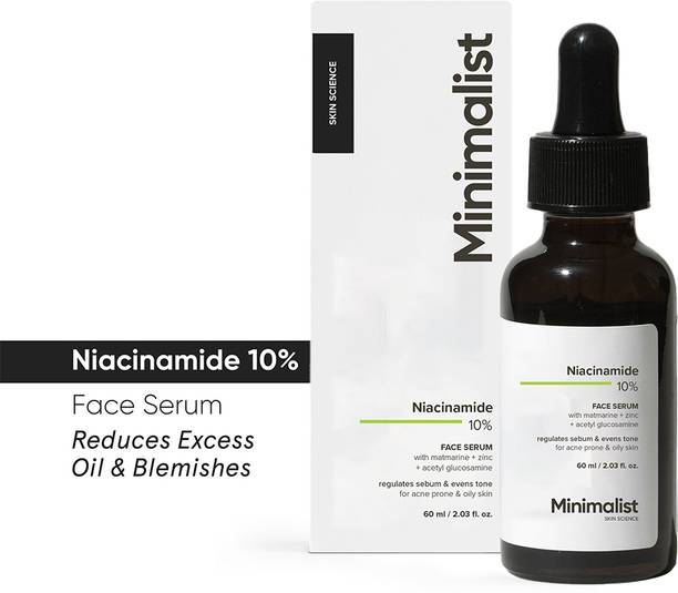 Minimalist 10% Niacinamide Face Serum for Acne Marks, Blemishes & Oil Balancing with Zinc | Skin Clarifying Anti Acne Serum for Oily & Acne Prone Skin