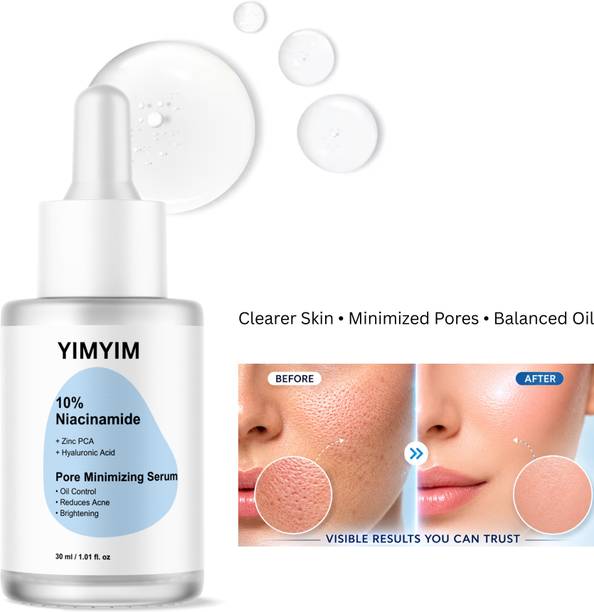 YIMYIM 10% Niacinamide Face Serum with Zinc PCA & Hyaluronic Acid | Pore Minimizing, Oil Control, Acne Reducing & Brightening Serum